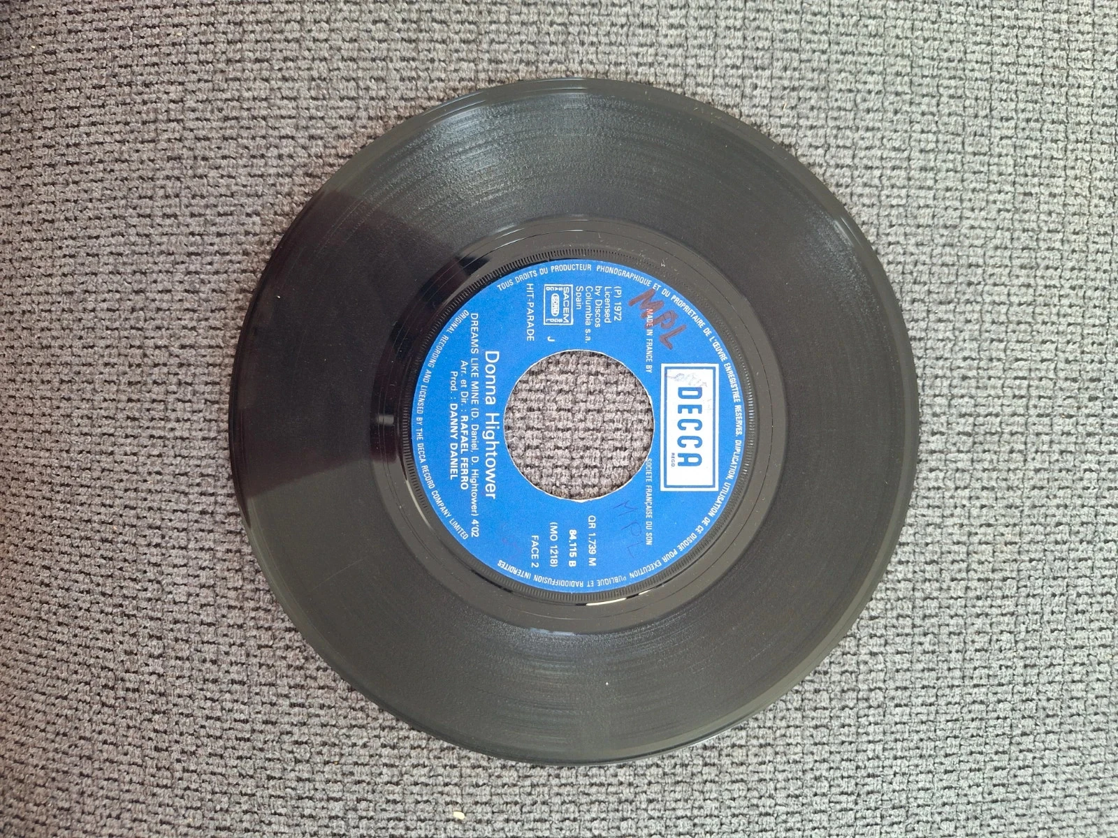 Vinil 45 rotações Donna Hightower This world – photo 3